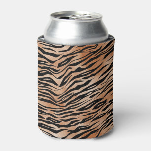 Enfriador De Latas Impresión de tigre de Naranja negro