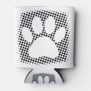 Enfriador De Latas Impresión de traza de perro con fondo de semitono