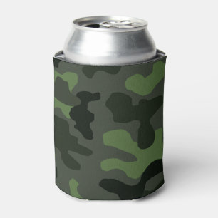 Enfriador De Latas Impresión del camuflaje verde oscuro gris n.º 14