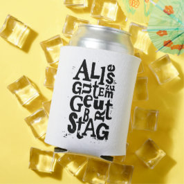 Enfriador De Latas Impresión en chino alemán "Feliz cumpleaños"