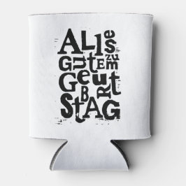 Enfriador De Latas Impresión en chino alemán "Feliz cumpleaños"