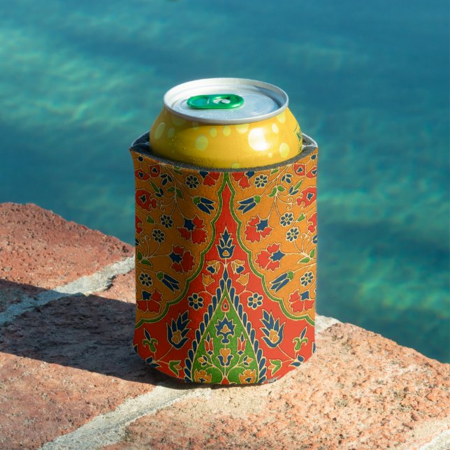 Enfriador De Latas Impresión floral persa decorativa (Piscina in situ)