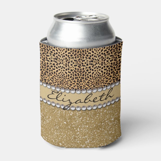 Enfriador De Latas IMPRESIÓN FOTOGRÁFICA Diamante de imitación del Pu (Lata Anverso)