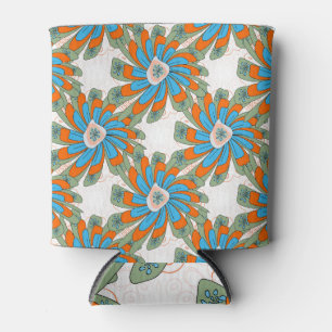 Enfriador De Latas Impresión textil de resumen de floral de raster
