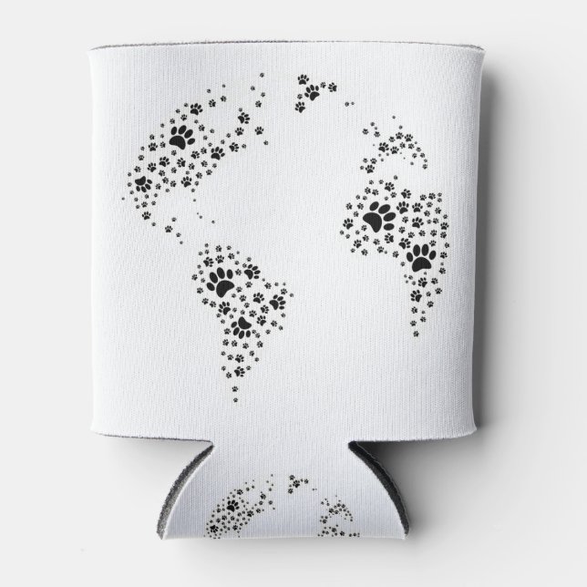 Enfriador De Latas Impresiones de pinturas de perros del Atlas Mundia (Anverso)