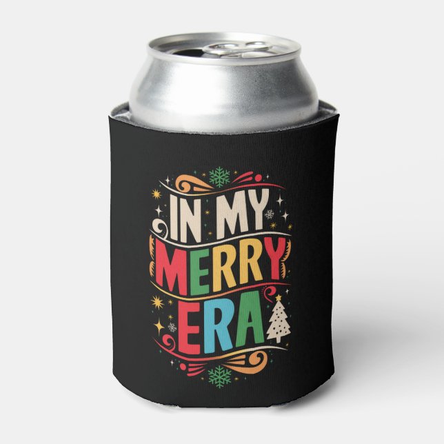 Enfriador De Latas In My Merry Era Christmas Xmas Holiday FamilyIn My (Lata Anverso)