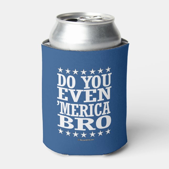 Enfriador De Latas Incluso 'Merica Bro - Estrellas patrióticas (Lata Anverso)
