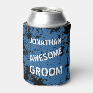 Enfriador De Latas Increíble Groom BLUE Grunge W02