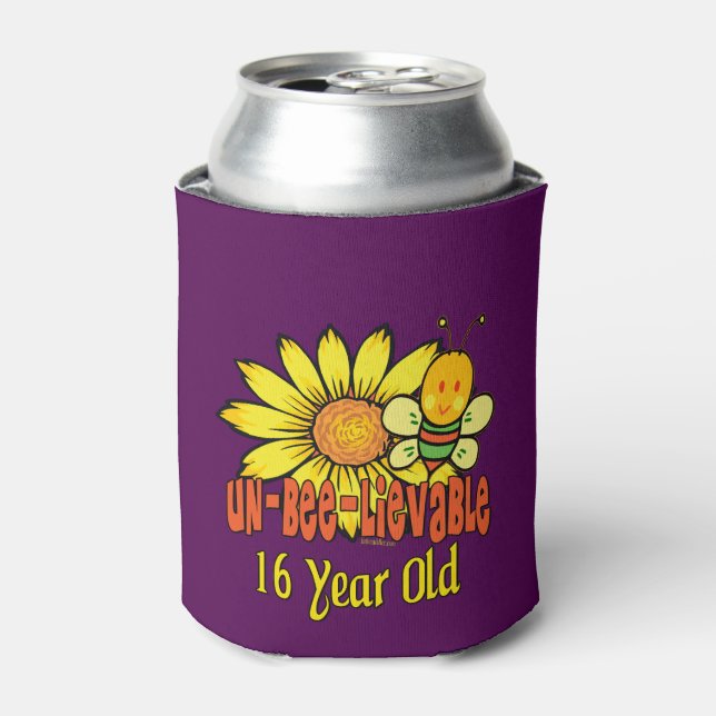 Enfriador De Latas Increíble regalo de cumpleaños número 16 (Lata Anverso)