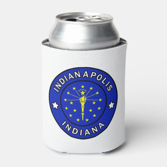 Enfriador De Latas Indianapolis Indiana (Lata Anverso)