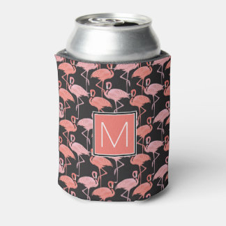 Enfriador De Latas Inicial | Flamencos rosados tropicales