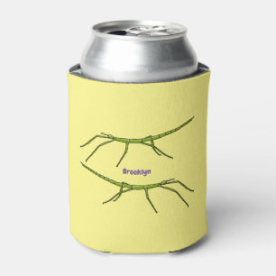 Enfriador De Latas Insectos de palos verdes con caras felices persona