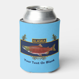 Enfriador De Latas Insignia del pescador del combate de Alaska