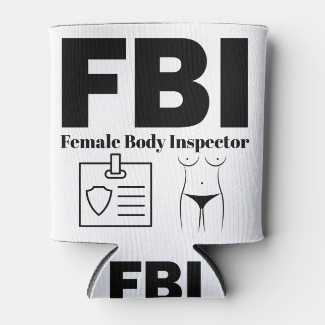 Enfriador De Latas Inspector de Cuerpo Femenino del FBI (Anverso)