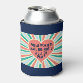Enfriador De Latas Inspirador trabajo social cita colores retro del c