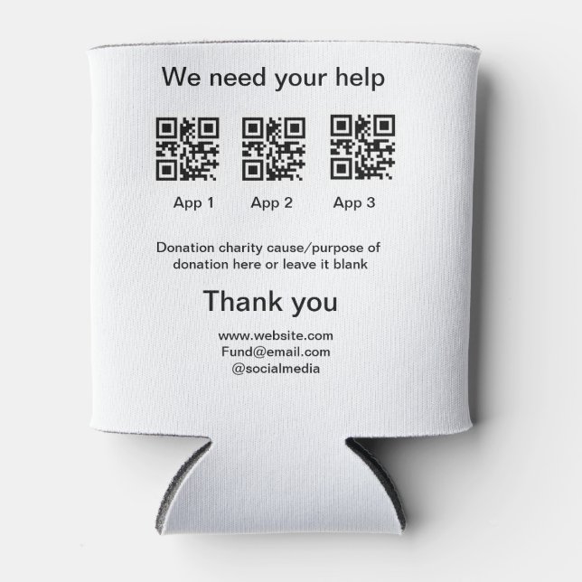 Enfriador De Latas Instrucciones para la recolección de donaciones: a (Anverso)