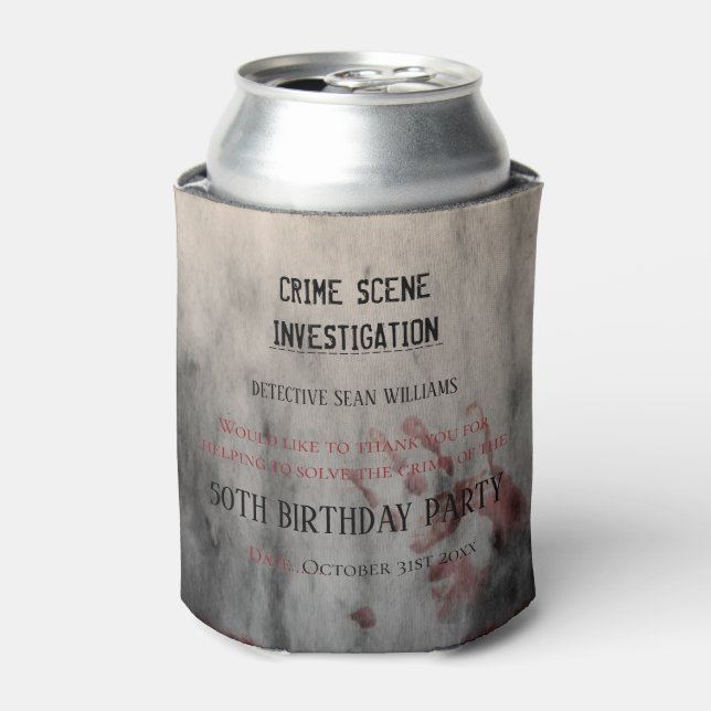 Enfriador De Latas Investigación de la escena del crimen Cumpleaños G (Lata Anverso)