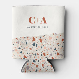 Enfriador De Latas Invitado de Terrazzo Slab Boda