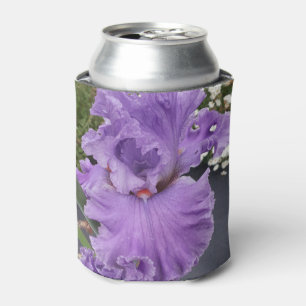 Enfriador De Latas Iris Irises Poster de Lavanda Floral de Flor Púrp