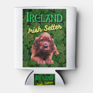 Enfriador De Latas Irlanda Setter Clovers Shamrock