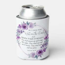 Enfriador De Latas Isaías 40:31 Los que esperan en el Señor Floral