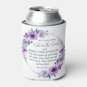 Enfriador De Latas Isaías 40:31 Los que esperan en el Señor Floral