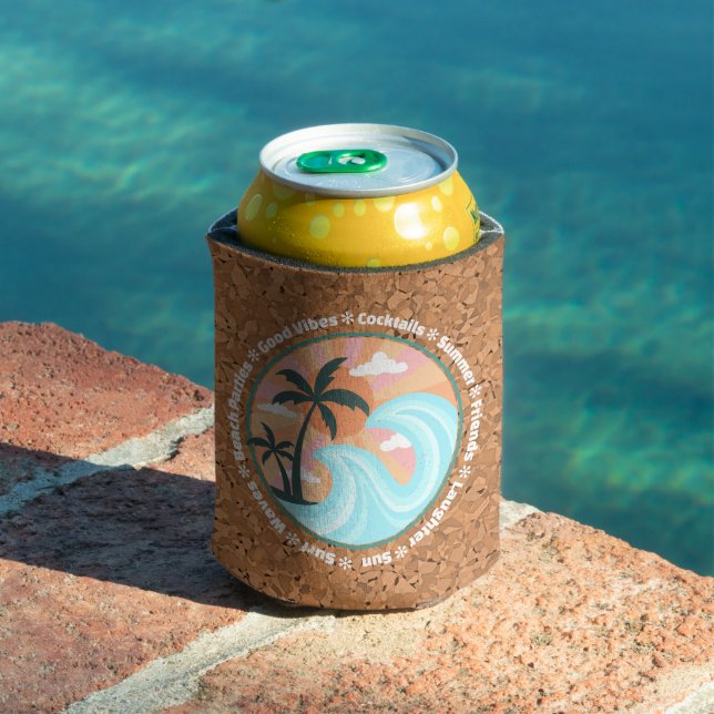 Enfriador De Latas Islas Tropicales Hawaianas Palmeras Buenas vibraci (Piscina in situ)