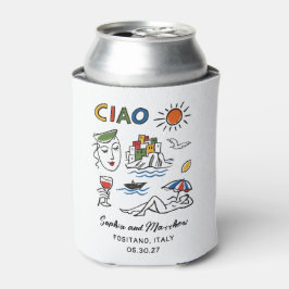 Enfriador De Latas Italian Wedding Hand Drawn Amalfi Coast Modern 