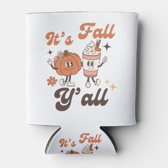 Enfriador De Latas It's Fall Y'all Pumpkin Spice Latte (Anverso)