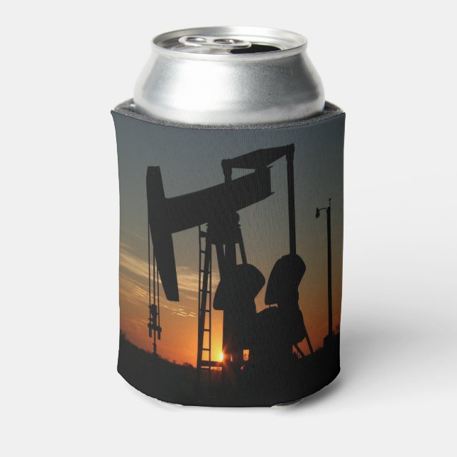 Enfriador De Latas Jack de la bomba de aceite al atardecer (Reverso de la lata)