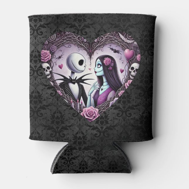 Enfriador De Latas Jack y Sally Gótico Valentine (Anverso)