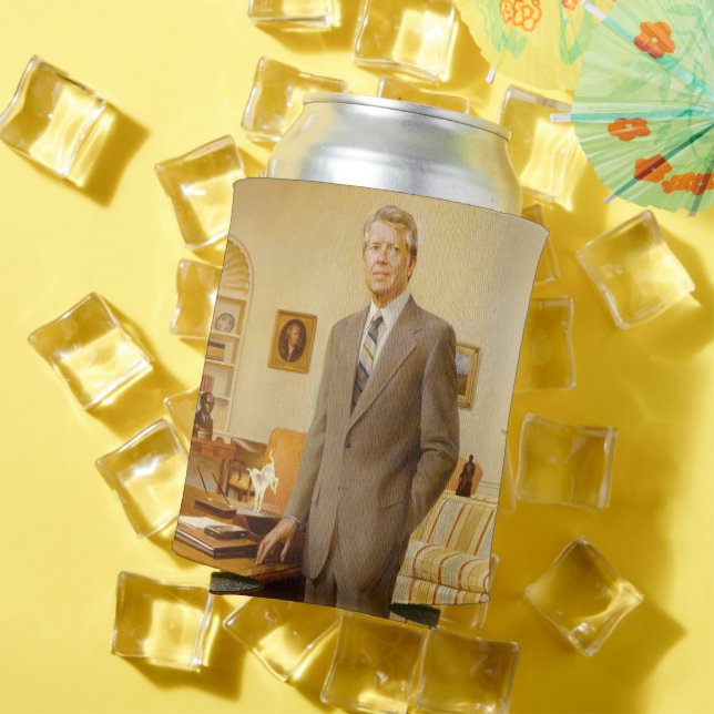 Enfriador De Latas James Earl Carter pintó retrato del presidente de  (Verano in situ)