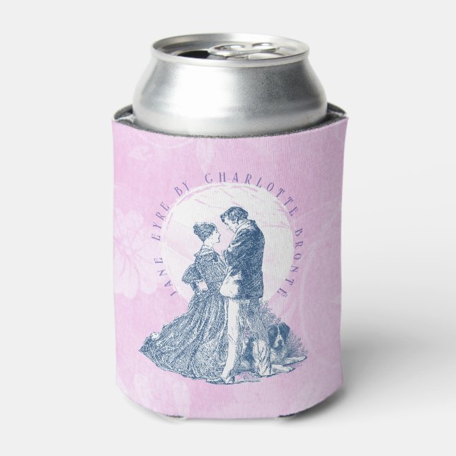 Enfriador De Latas Jane Eyre y Edward Rochester con Pilot Pink (Lata Anverso)