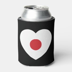 Enfriador De Latas Japón   Corazón de la bandera japonesa