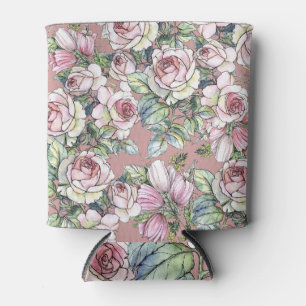 Enfriador De Latas Jardín de acuarelas: Elegancia de los Tulipanes Ro