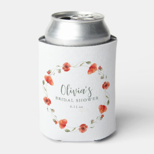 Enfriador De Latas Jardín de Amapola Roja Corona Floral de Despedida 
