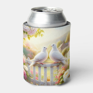 Enfriador De Latas Jardín de Cottage de Palomas Blancas