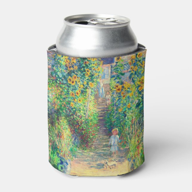 Enfriador De Latas Jardín de flores Monet (Lata Anverso)