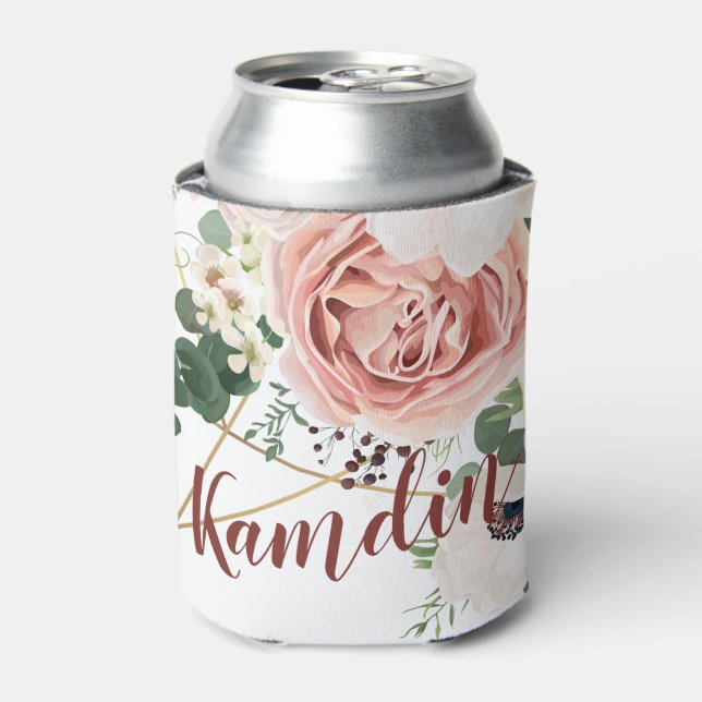 Enfriador De Latas Jardín geométrico personalizado de Koozie Can (Lata Anverso)