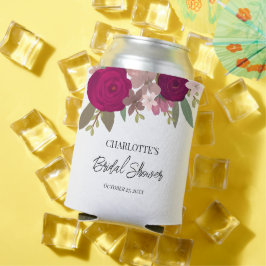 Enfriador De Latas Jardín Moderno de Flores de Borgoña Favor de Brind