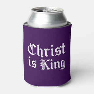 Enfriador De Latas Jesucristo es Rey Arte Grunge Gothic Blackletter