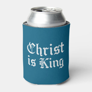 Enfriador De Latas Jesucristo es Rey Arte Grunge Gothic Blackletter