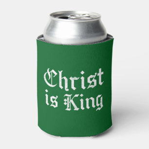 Enfriador De Latas Jesucristo es Rey Arte Grunge Gothic Blackletter