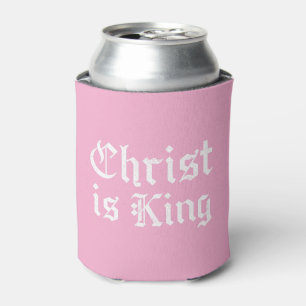 Enfriador De Latas Jesucristo es Rey Arte Grunge Gothic Blackletter
