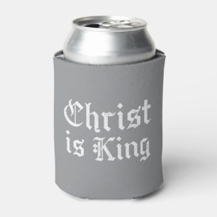 Enfriador De Latas Jesucristo es Rey Arte Grunge Gothic Blackletter