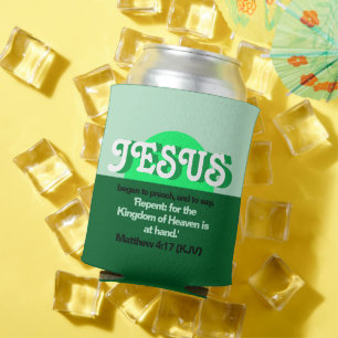 Enfriador De Latas Jesús Empezó A Predicar. Mateo 4:17 Minty Green