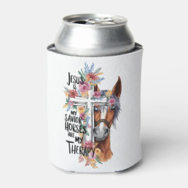 Enfriador De Latas Jesús Es Mi Caballo Salvador Es Gracioso Mi Terapi