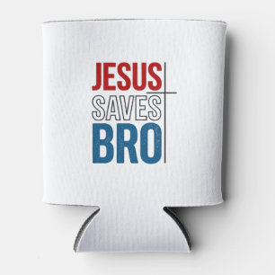 Enfriador De Latas Jesús salva diseño de tipografía cristiana para ca