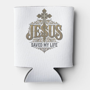 Enfriador De Latas Jesús Salvó Mi Vida Grabado Vintage Camiseta Crist