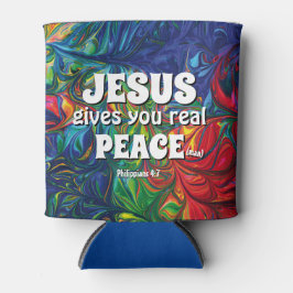 Enfriador De Latas JESÚS TE DA VERDADERA PAZ (HOMBRE) Verano del 69